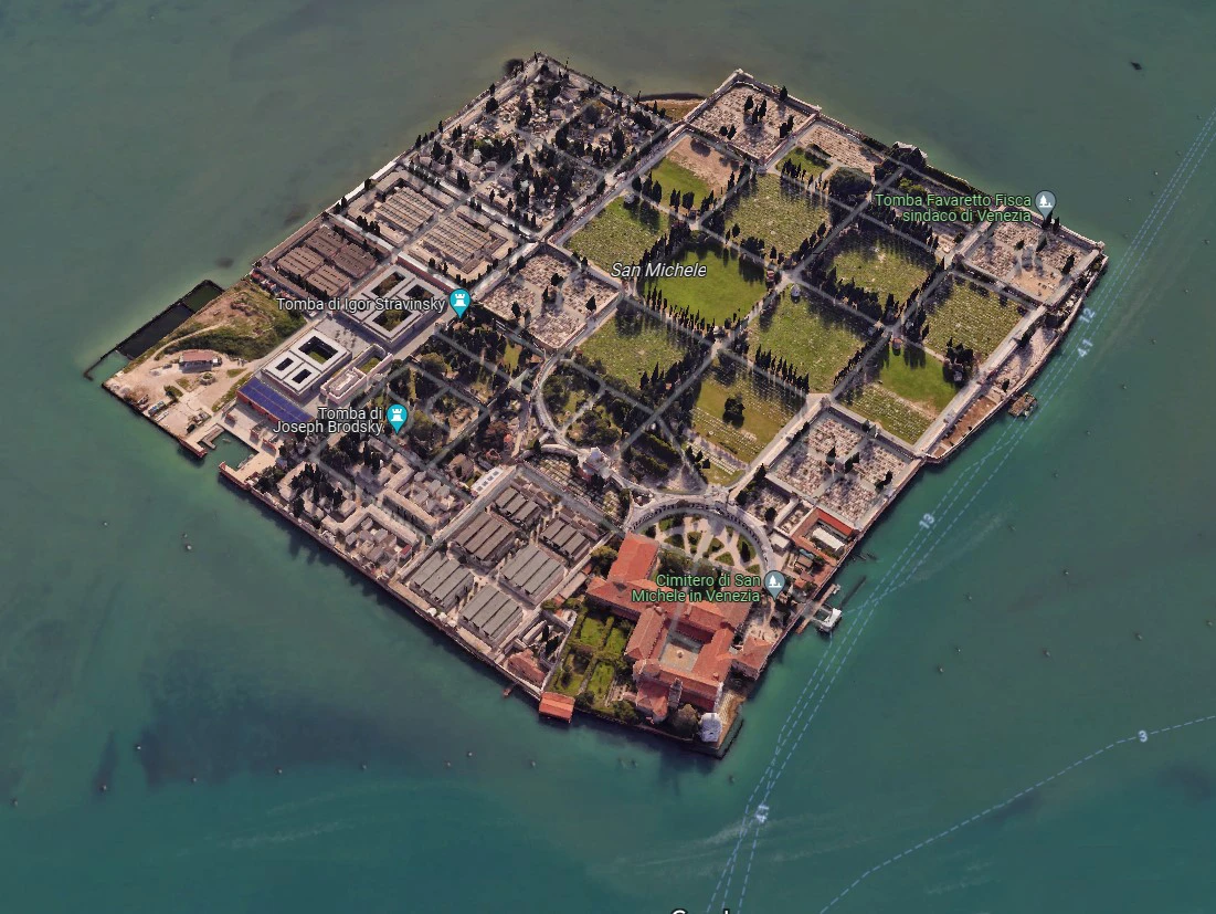 Il cimitero di San Michele in Isola a Venezia